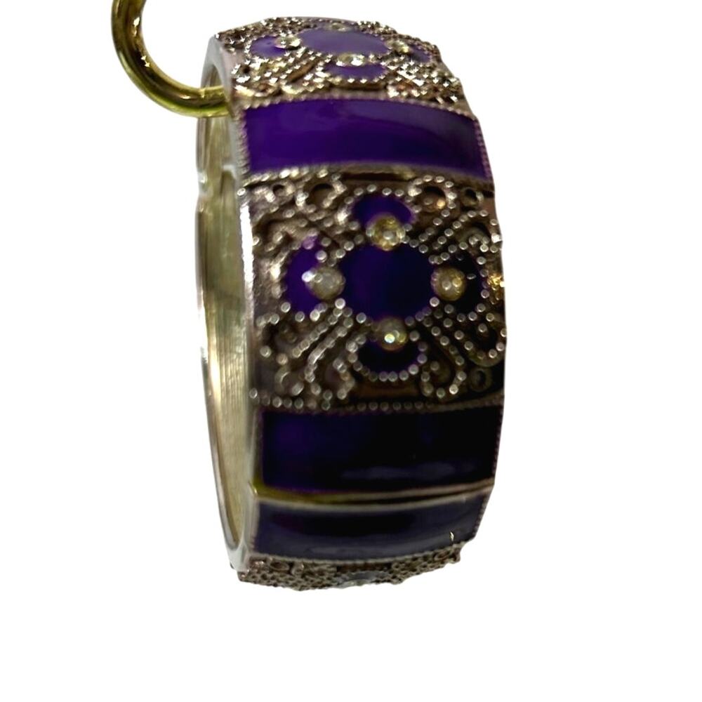 Bracelet - Purple & Silver metal band